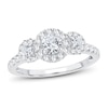 Thumbnail Image 1 of Memories Moments Magic 3-Stone Diamond Engagement Ring 1 ct tw Round-cut 14K White Gold