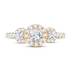 Thumbnail Image 3 of Memories Moments Magic 3-Stone Diamond Engagement Ring 1 ct tw Round-cut 14K Yellow Gold