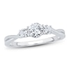 Thumbnail Image 1 of Memories Moments Magic 3-Stone Diamond Engagement Ring 3/4 ct tw Round-cut 14K White Gold
