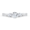 Thumbnail Image 3 of Memories Moments Magic 3-Stone Diamond Engagement Ring 3/4 ct tw Round-cut 14K White Gold