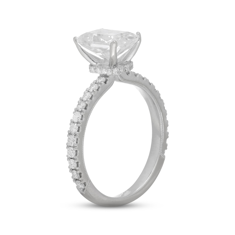 Neil Lane Diamond Engagement Ring 2-3/8 ct tw Radiant & Round 14K White Gold