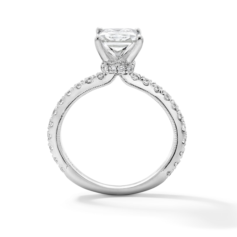 Main Image 5 of Neil Lane Radiant-Cut Diamond Hidden Halo Engagement Ring 2-3/8 ct tw 14K White Gold