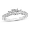 3-Stone Diamond Engagement Ring 1 ct tw Princess/Round 14K White Gold
