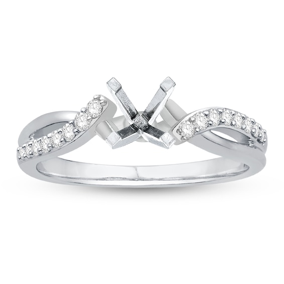 Now + Forever Diamond Ring Setting 1/ ct tw Round-cut 14K White Gold