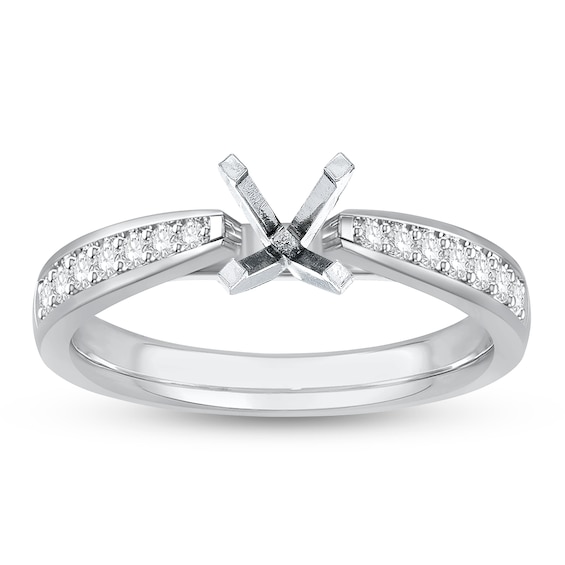 Now + Forever Diamond Ring Setting 1/4 ct tw Round-cut 14K White Gold