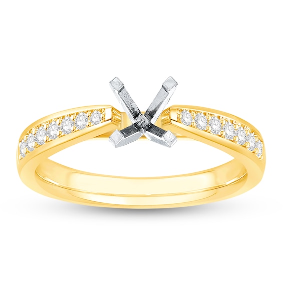 Now + Forever Diamond Ring Setting 1/4 ct tw Round-cut 14K Yellow Gold