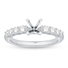 Now + Forever Diamond Ring Setting 1/2 ct tw Round-cut 14K White Gold