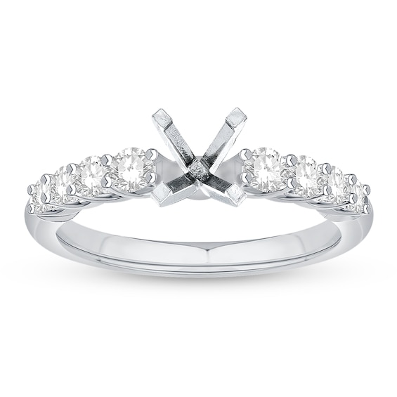 Now + Forever Diamond Ring Setting 1/2 ct tw Round-cut 14K White Gold