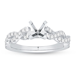 Now + Forever Diamond Ring Setting 3/8 ct tw Round-cut 14K White Gold
