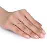 Thumbnail Image 4 of Now + Forever Round Citrine Engagement Ring 1/6 ct tw Diamonds 14K Yellow Gold
