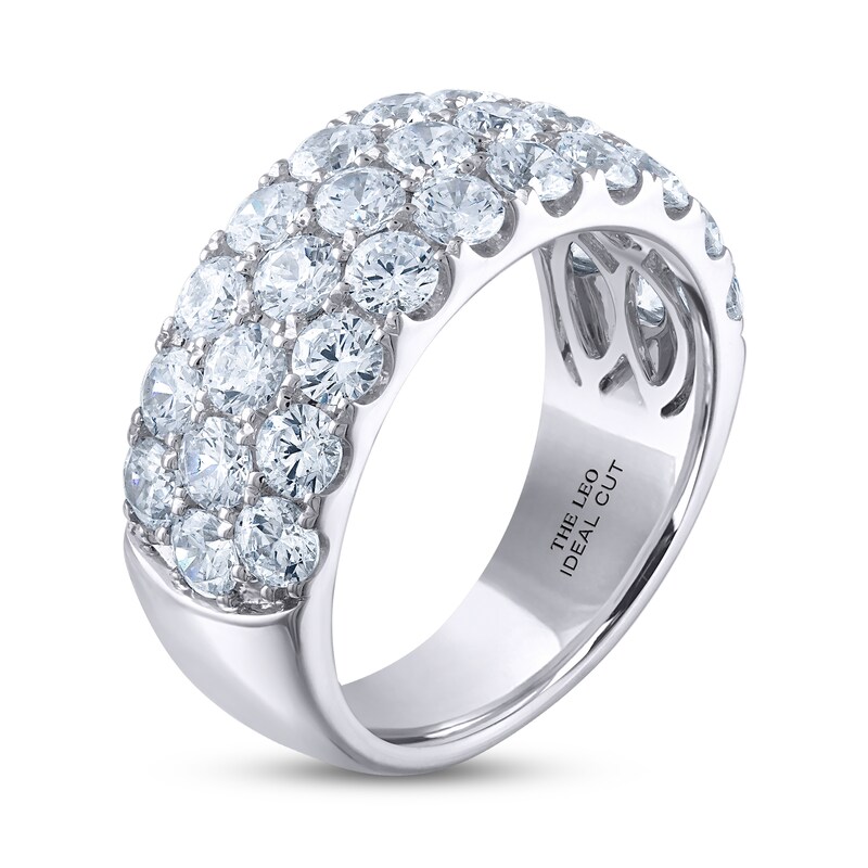 THE LEO Ideal Cut Diamond Anniversary Ring 3 ct tw 14K White Gold