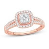 Thumbnail Image 1 of Now + Forever Multi-Diamond Engagement Ring 1/2 ct tw Round-cut 10K Rose Gold