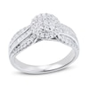 Thumbnail Image 1 of Now + Forever Multi-Diamond Engagement Ring 5/8 ct tw Round & Baguette 14K White Gold