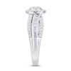Thumbnail Image 2 of Now + Forever Multi-Diamond Engagement Ring 5/8 ct tw Round & Baguette 14K White Gold