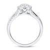 Thumbnail Image 3 of Now + Forever Multi-Diamond Engagement Ring 5/8 ct tw Round & Baguette 14K White Gold