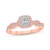 Thumbnail Image 1 of Now + Forever Diamond Engagement Ring 3/8 ct tw Princess & Round 10K Two-Tone Gold