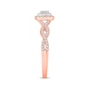 Thumbnail Image 2 of Now + Forever Diamond Engagement Ring 3/8 ct tw Princess & Round 10K Two-Tone Gold