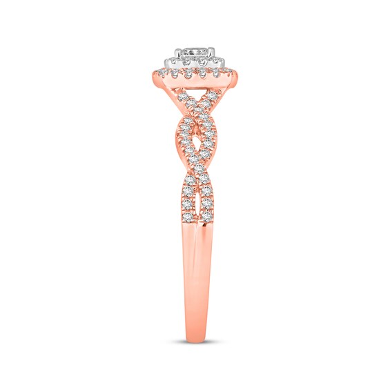 Thumbnail Image 2 of Now + Forever Diamond Engagement Ring 3/8 ct tw Princess & Round 10K Two-Tone Gold