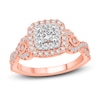 Thumbnail Image 1 of Now + Forever Diamond Engagement Ring 1 ct tw Princess & Round 14K Two-Tone Gold