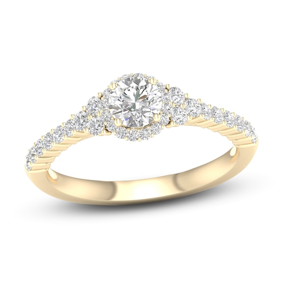 Now + Forever Diamond Engagement Ring 3/4 ct tw Round-cut 14K Gold