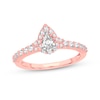 Thumbnail Image 1 of Now + Forever Diamond Engagement Ring 1/2 ct tw Pear & Round 14K Rose Gold