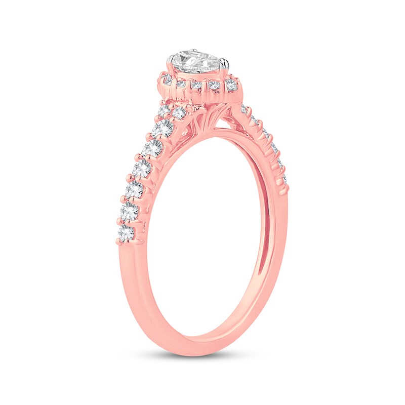 Main Image 2 of Now + Forever Diamond Engagement Ring 1/2 ct tw Pear & Round 14K Rose Gold