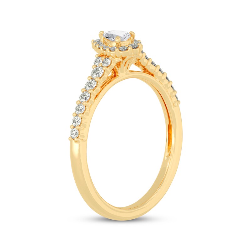 Main Image 2 of Now + Forever Diamond Engagement Ring 1/2 ct tw Pear & Round 14K Yellow Gold