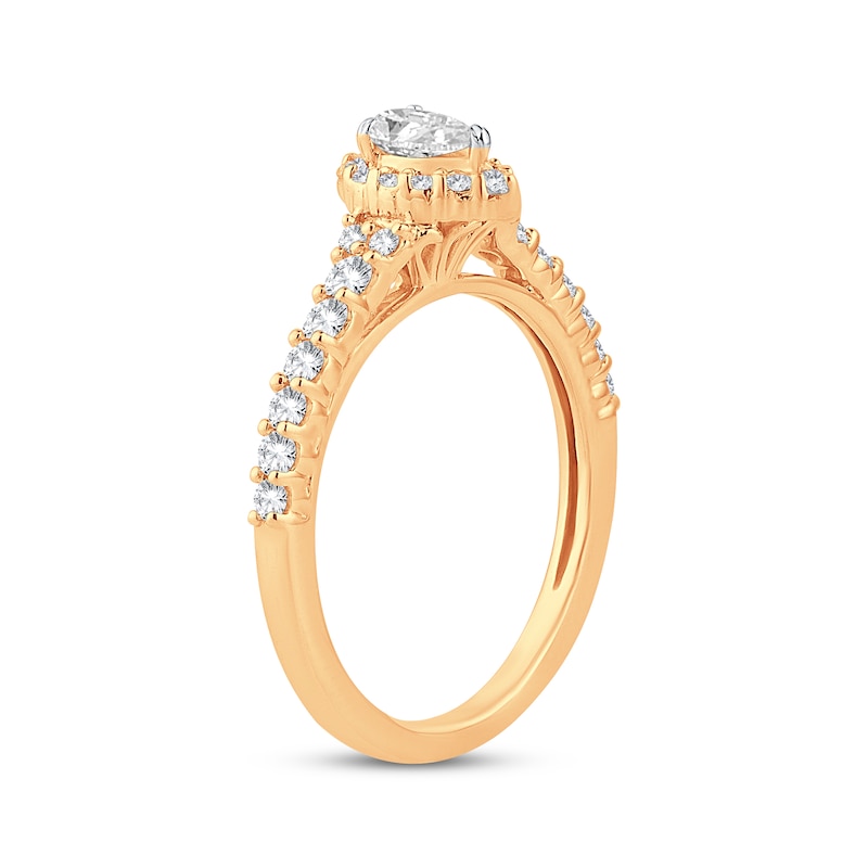 Main Image 3 of Now + Forever Diamond Engagement Ring 1/2 ct tw Pear & Round 14K Yellow Gold