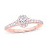 Thumbnail Image 1 of Now + Forever Diamond Engagement Ring 1/2 ct tw Oval & Round 14K Rose Gold