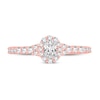 Thumbnail Image 3 of Now + Forever Diamond Engagement Ring 1/2 ct tw Oval & Round 14K Rose Gold