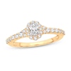 Thumbnail Image 1 of Now + Forever Diamond Engagement Ring 1/2 ct tw Oval & Round 14K Yellow Gold