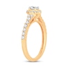 Diamond Engagement Ring 1/2 ct tw Oval & Round 14K Yellow Gold