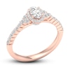 Thumbnail Image 1 of Diamond Engagement Ring 3/4 ct tw Oval & Round 14K Rose Gold