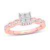 Thumbnail Image 1 of Now + Forever Multi-Diamond Engagement Ring 5/8 ct tw Princess & Round 14K Rose Gold