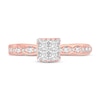 Thumbnail Image 3 of Now + Forever Multi-Diamond Engagement Ring 5/8 ct tw Princess & Round 14K Rose Gold