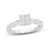 Thumbnail Image 1 of Now + Forever Multi-Diamond Engagement Ring 5/8 ct tw Princess & Round 14K White Gold