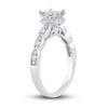 Thumbnail Image 1 of Multi-Diamond Engagement Ring 5/8 ct tw Princess & Round 14K White Gold