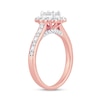 Thumbnail Image 2 of Now + Forever Diamond Engagement Ring 3/4 ct tw Emerald, Round & Baguette 14K Rose Gold