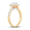 Thumbnail Image 2 of Now + Forever Diamond Engagement Ring 3/4 ct tw Emerald, Round, Baguette 14K Yellow Gold