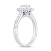 Thumbnail Image 2 of Now + Forever Diamond Engagement Ring 3/4 ct tw Emerald, Round, Baguette 14K White Gold