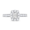 Thumbnail Image 3 of Now + Forever Diamond Engagement Ring 3/4 ct tw Emerald, Round, Baguette 14K White Gold