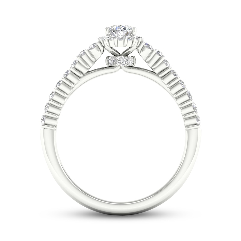 Main Image 3 of Now + Forever Diamond Engagement Ring 3/4 ct tw Oval & Round-Cut 14K White Gold