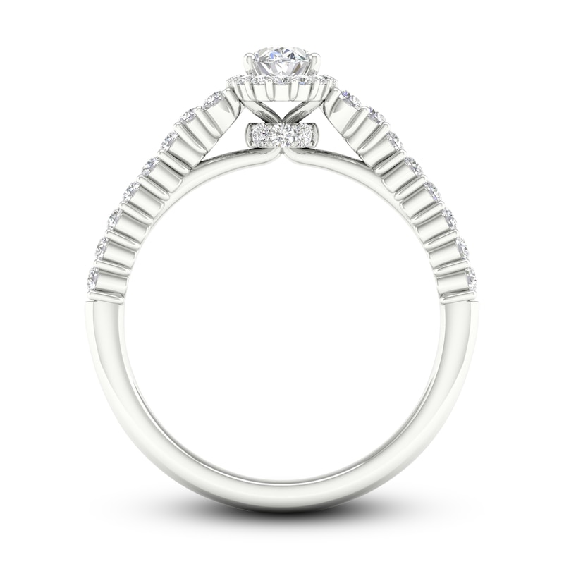 Main Image 4 of Now + Forever Diamond Engagement Ring 3/4 ct tw Oval & Round-Cut 14K White Gold