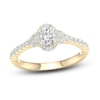 Thumbnail Image 0 of Diamond Engagement Ring 3/4 ct tw Oval & Round 14K Yellow Gold