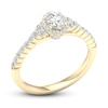 Thumbnail Image 1 of Diamond Engagement Ring 3/4 ct tw Oval & Round 14K Yellow Gold