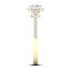 Thumbnail Image 2 of Diamond Engagement Ring 3/4 ct tw Oval & Round 14K Yellow Gold