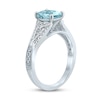 Thumbnail Image 2 of Now + Forever Oval Aquamarine Engagement Ring 1/4 ct tw Diamonds 14K White Gold