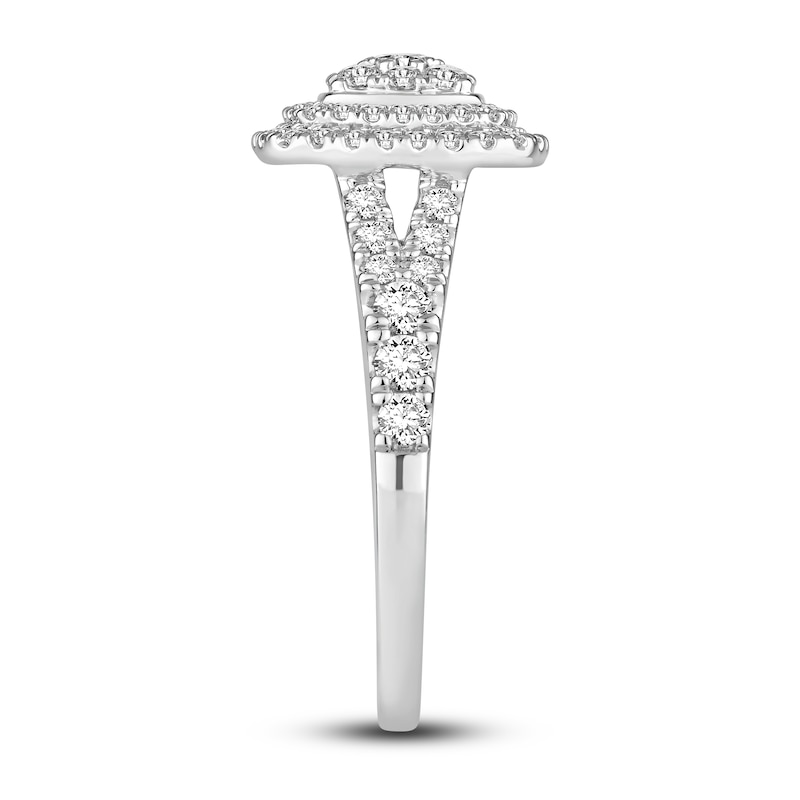 Main Image 3 of Now + Forever Multi-Diamond Engagement Ring 7/8 ct tw Round-cut 10K White Gold