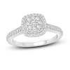 Multi-Diamond Engagement Ring 3/8 ct tw Round-cut 10K White Gold