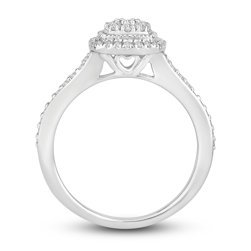 Main Image 2 of Now + Forever Multi-Diamond Engagement Ring 3/8 ct tw Round-cut 10K White Gold